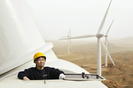 Nordex turbine in Helanshan, China. 53% of China's wind farms have been revamped