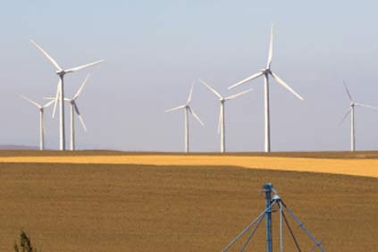 Enron 1.5 MW turbines in use at this Oregon wind farm