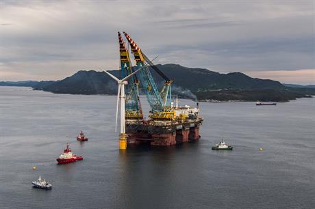 Hywind turbines complete foundation installation