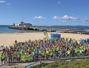 200 cyclists began their ride at Bournemouth pier