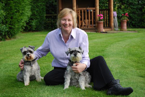 Kim Hamilton with her dogs Hannah and Emmie