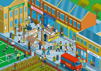 artwork for publicity for the review