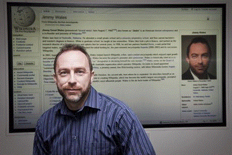 Wikipedia co-founder Jimmy Wales (Rex Features)