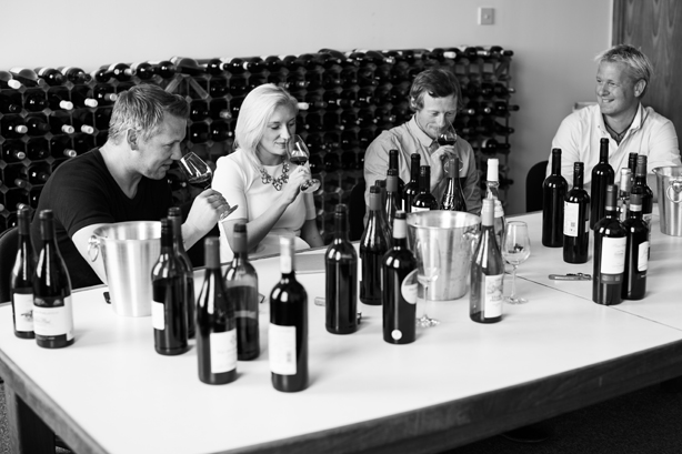 Virgin Wines (L to R): Head wine buyer Andrew Baker, PR & events manager Jessica Anderson, wine buyer Dave Roberts and chief executive Jay Wright
