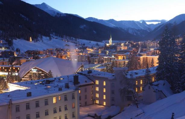 The snowy slopes of Davos. (Image via the World Economic Forum's Facebook page).