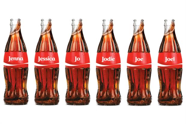 Coca-Cola: personalised bottles