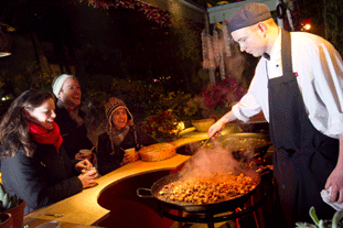 Visitors sample food in the Eden Project’s Mediterranean Biome Image: Eden Project