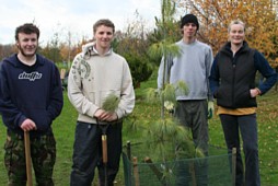 Students plant unusual trees - photo: Writtle College