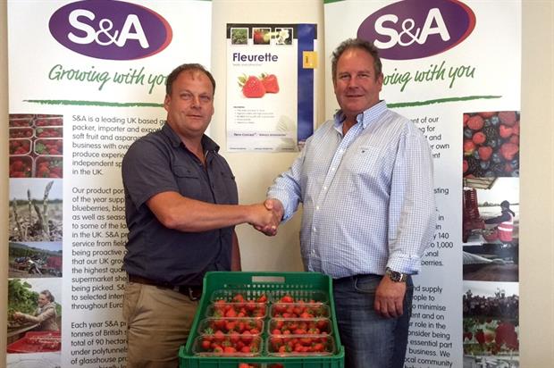 Jos Goossens (left) with S&A Produce owner John Davies - Image: S&A