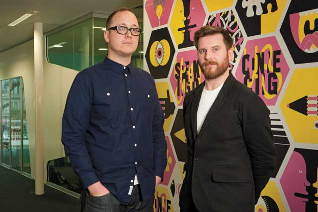 Billy Faithfull, creative director, WCRS with creative partner Ross Neil