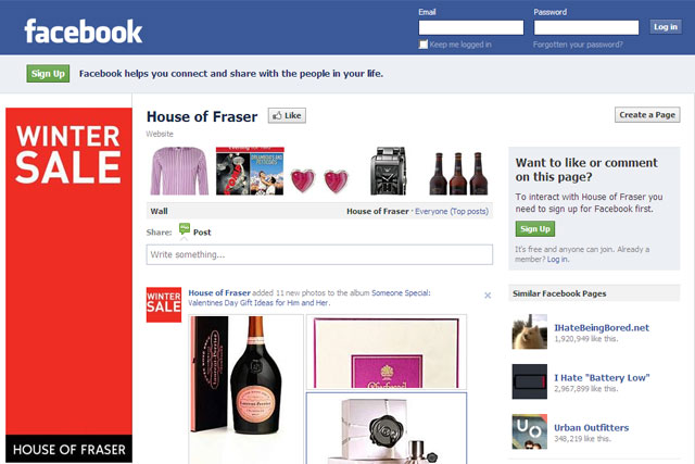 Hopuse of Fraser: targeting students via its Facebook page