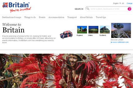 VisitBritain: online activity