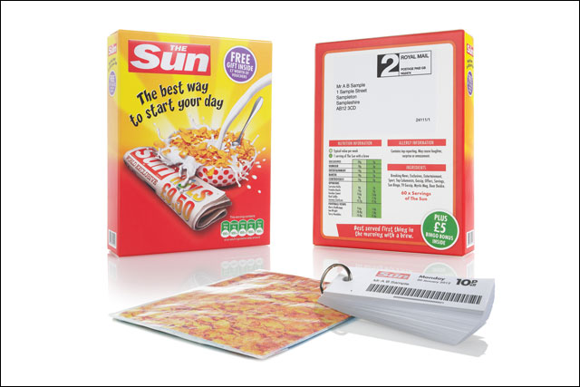 The Sun: adopts cereal pack guise for its discounts vouchers pack
