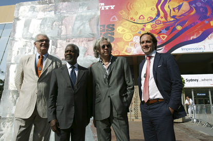 Annan and Geldof... launching climate change campaign