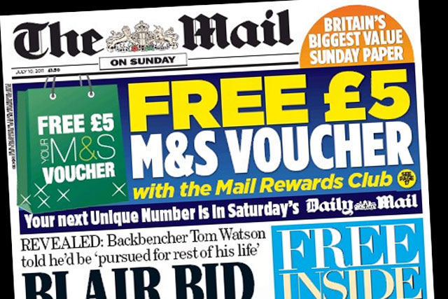 Mail on Sunday: targets former NotW readers