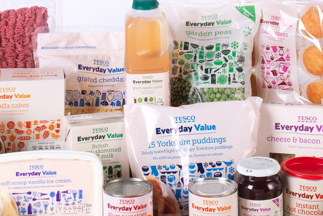 Tesco: rebranded Everyday Value range cited as helping to boost sales