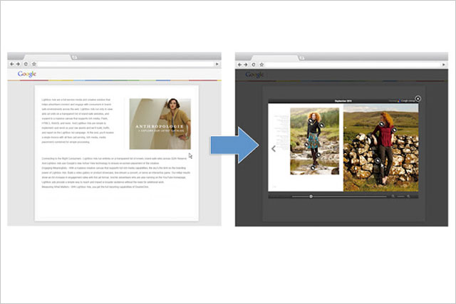 Google: introduces lightbox format