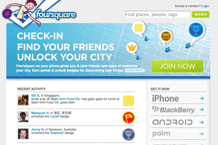 Foursquare: about to hit one million-user status