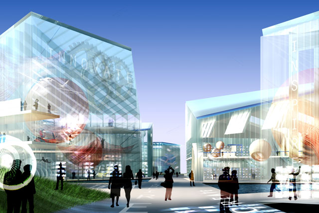 Silvertown Quays: an impression of the proposed global brands centre