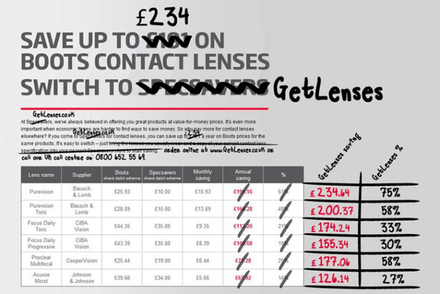 GetLenses: Specsavers threatens legal action over ad