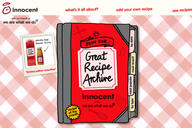 Innocent: creates Great Recipe website