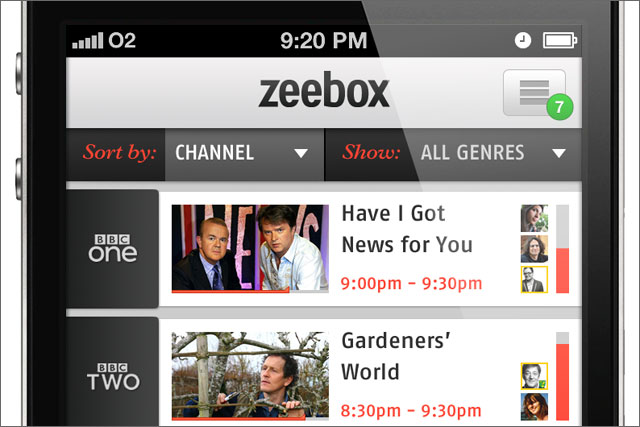 Zeebox: launches iPhone app
