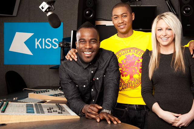 Kiss: breakfast show presenters Rickie, Melvin and Charlie