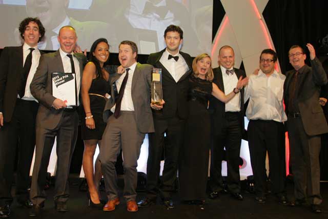 OgilvyOne: the team collects their gong at The DMA Awards