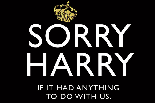 Lynx: says 'sorry' to Prince Harry