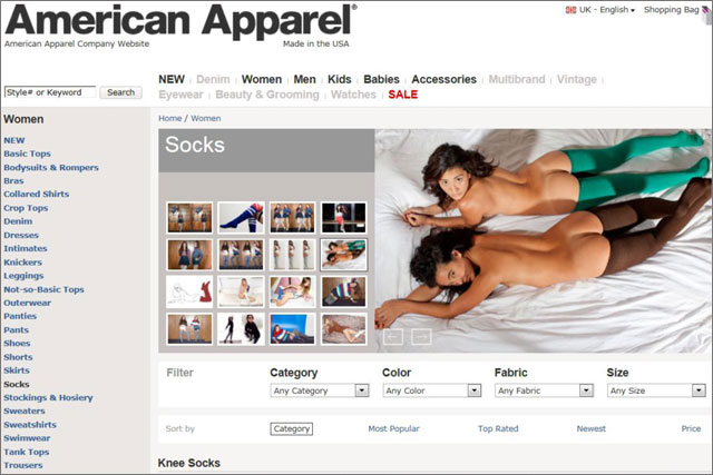 American Apparel: ASA bans eight online ads