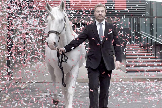 LBi: creative director Chris Clarke with his unicorn