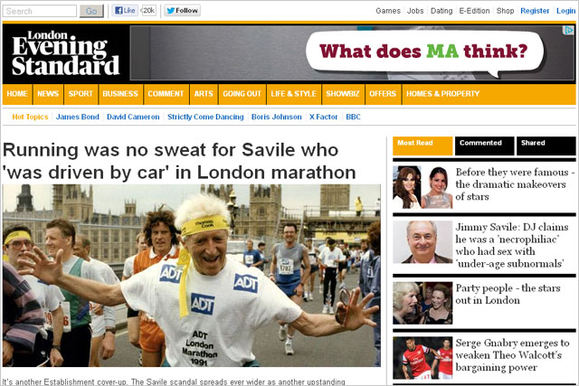 Evening Standard: reports disappointing September figures