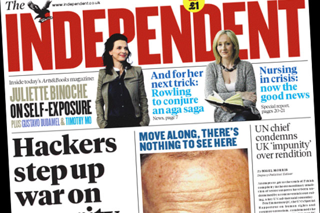 The Independent: headline circulation hits 100,672