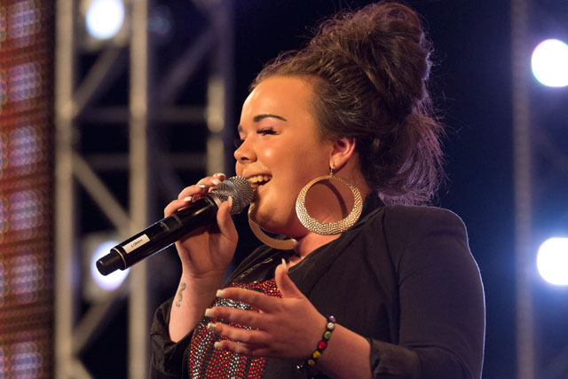 The X Factor: contestant Amy takes the stage
