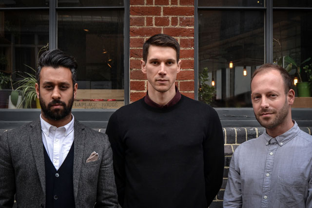 AnalogFolk London: from left, Vikesh Bhatt, Seth Jones and Steve Whittington
