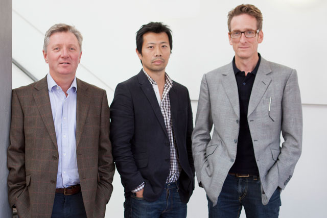 VCCP…Michael Lee (centre) will work alongside the founding partners Adrian Coleman (left) and Charles Vallance (right)