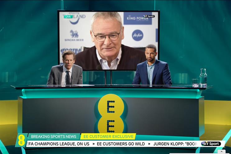 Kevin Bacon and Rio Ferdinand appeared together in joint EE/BT Sport ad