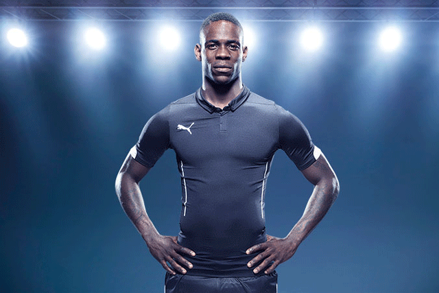 Mario Balotelli: stars in Puma kit campaign