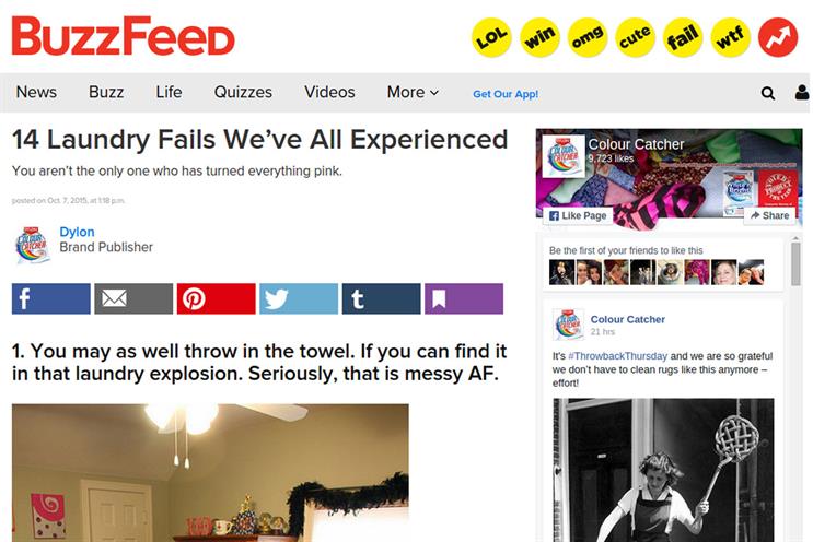 Laundry Fails: article not easily identifiable as an ad, the ASA ruled