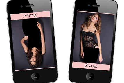 Tilt the screen, unveil the lingerie