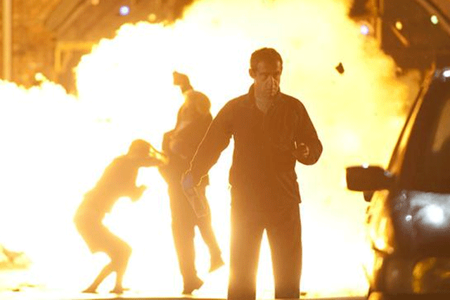 Coronation Street: a scene from the 2010 'tram crash' episode