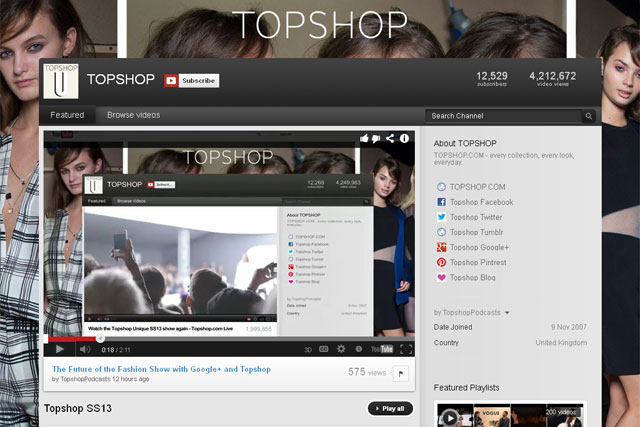 Topshop: gears up for London Fashion Week
