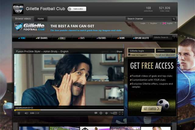Gillette: launches YouTube channel