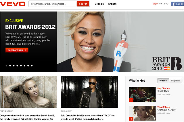 Vevo: MasterCard sponsor Brits coverage