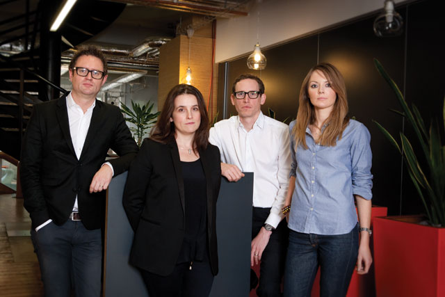 A&E/DDB strategist (l-r)...Golding, Moody, Boyd, Bentley