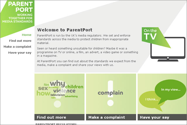 ParentPort: created to make it easier for parents to 'protect children from inappropriate material'