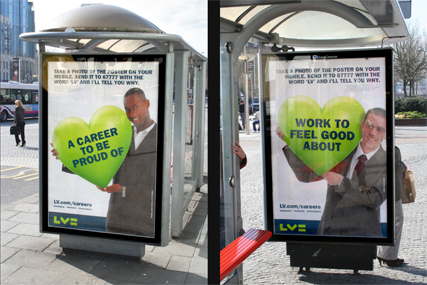 Attention getters: LV= personnel star in recruitment ad campaign