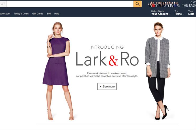 Amazon's own-brand Lark&Ro has its own microsite