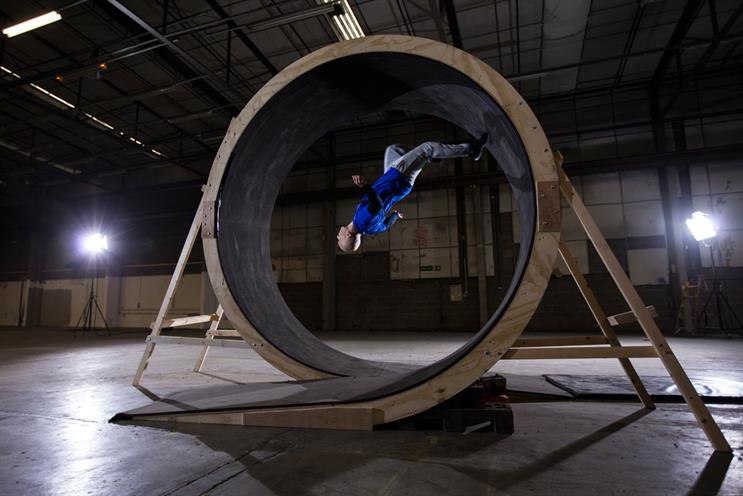 ‘Loop the loop’: launch film on the Pepsi Max Unbelievable Channel featured Walters attempting the first-ever human loop the loop