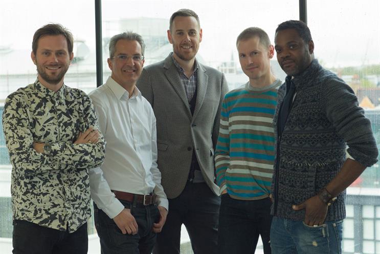 Naked Communications: Casper Willer (ECD); Ian Clark (chief executive); Alex Conaway (MD); Will Collin (founding partner) and Wayne Fletcher (global chief strategy officer)